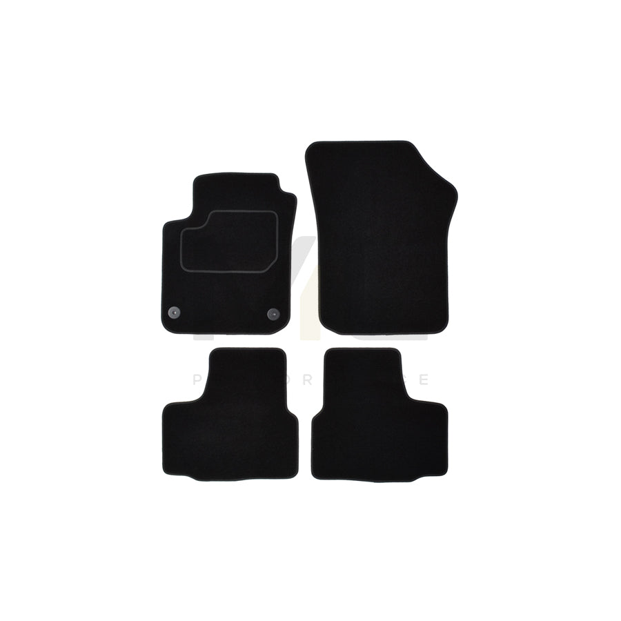 CUSTOPOL Tailored 122488 Floor mat set Textile, Front and Rear, Quantity: 4, Black | ML Performance Car Parts