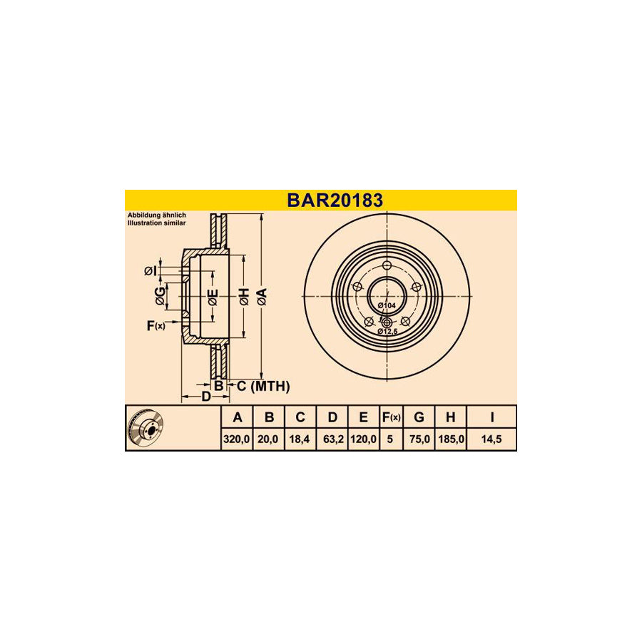 Barum BAR20183 Brake Disc