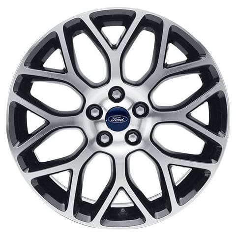 GENUINE FORD 2237408 x4 SET OF 4 ALLOY WHEEL 18" 8 SPOKE Y-DESIGN, BLACK MACHINED FINISH | ML Performance UK