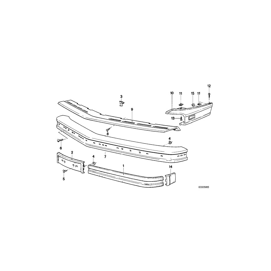 Genuine BMW 51111861009 E24 Protective Mouldings (Inc. 630CSi, 633CSi & 635CSi) | ML Performance UK Car Parts