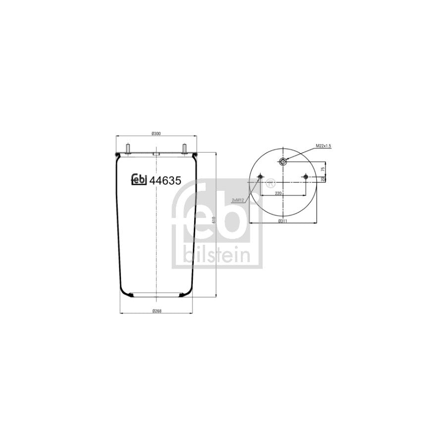 Febi Bilstein 44635 Boot, Air Suspension