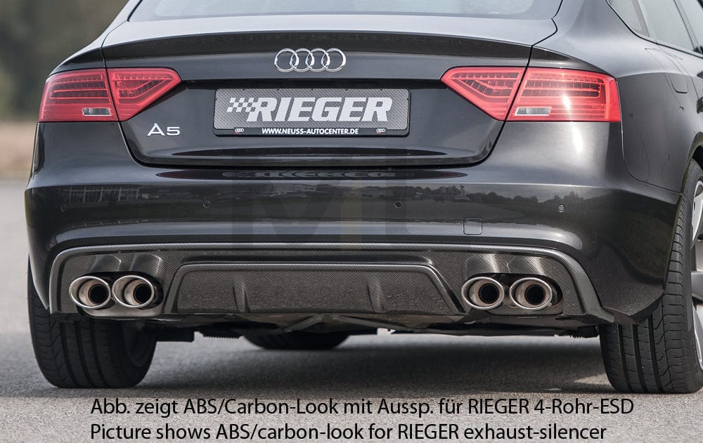 Rieger 00055476 Audi B8 B81 A5 Rear Diffuser 1 | ML Performance UK Car Parts