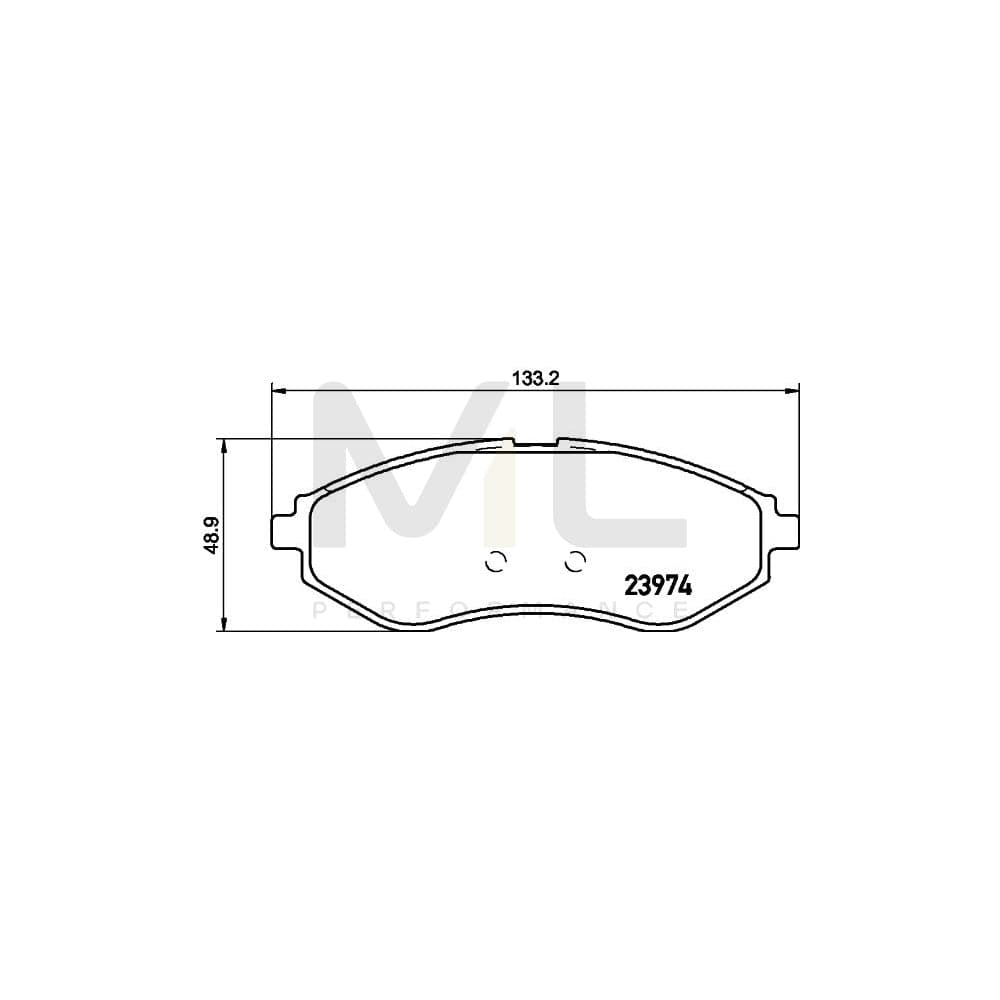 Hella 8DB 355 011-251 Brake Pad Set Not Prepared For Wear Indicator | ML Performance Car Parts