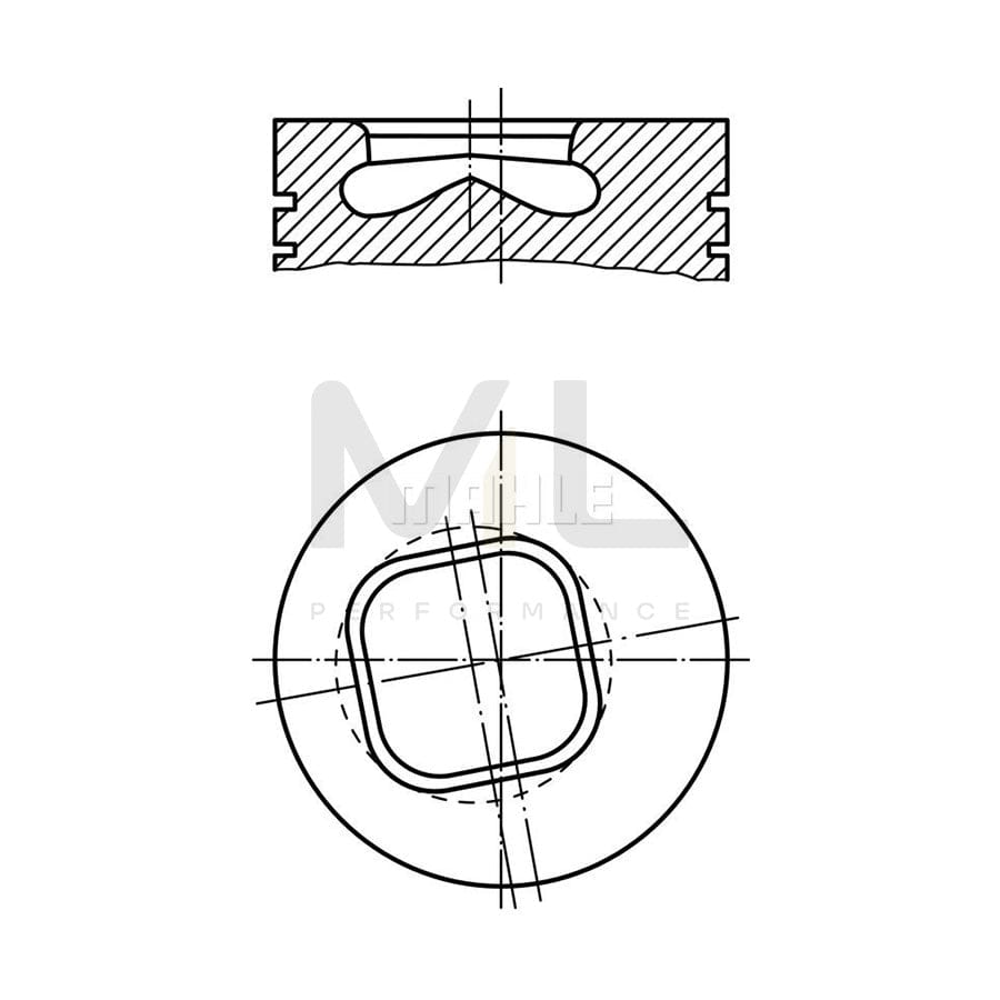 MAHLE ORIGINAL 607 82 00 Piston 91,0 mm | ML Performance Car Parts