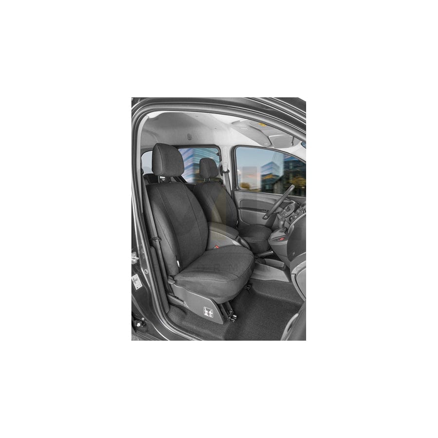 WALSER 10548 Car seat cover for RENAULT KANGOO Grey, Polyester, Front | ML Performance Car Parts