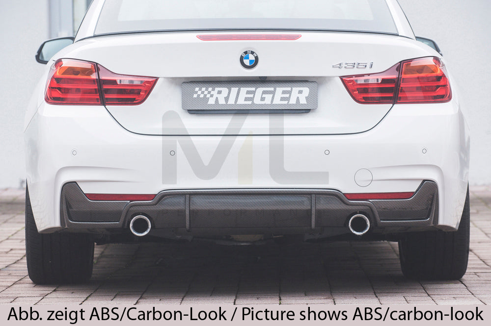 Rieger 00053478 BMW 4 Series F32 F33 F36 Rear Diffuser 2 | ML Performance UK Car Parts