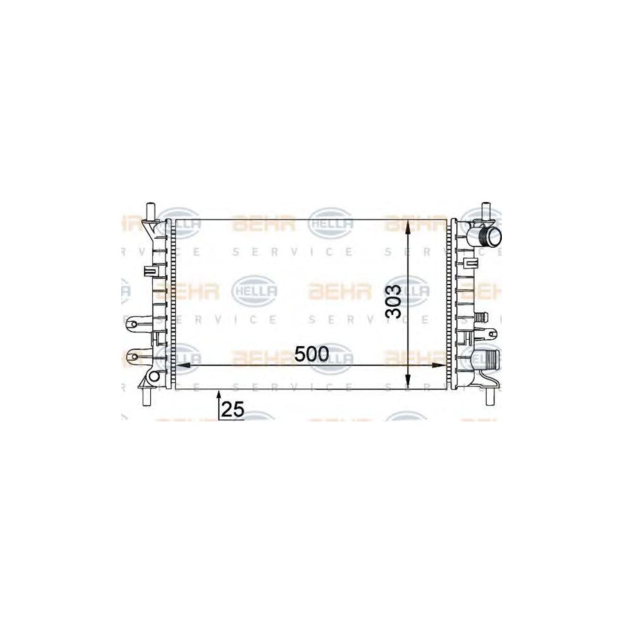 Hella 8MK 376 720-191 Engine Radiator