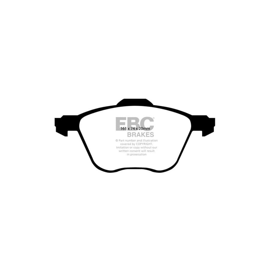 EBC PD01KF572 Ford Seat VW Greenstuff Front Brake Pad & Plain Disc Kit  - Girling/TRW Caliper 2 | ML Performance UK Car Parts