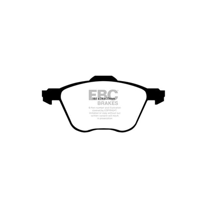 EBC PD01KF572 Ford Seat VW Greenstuff Front Brake Pad & Plain Disc Kit  - Girling/TRW Caliper 2 | ML Performance UK Car Parts