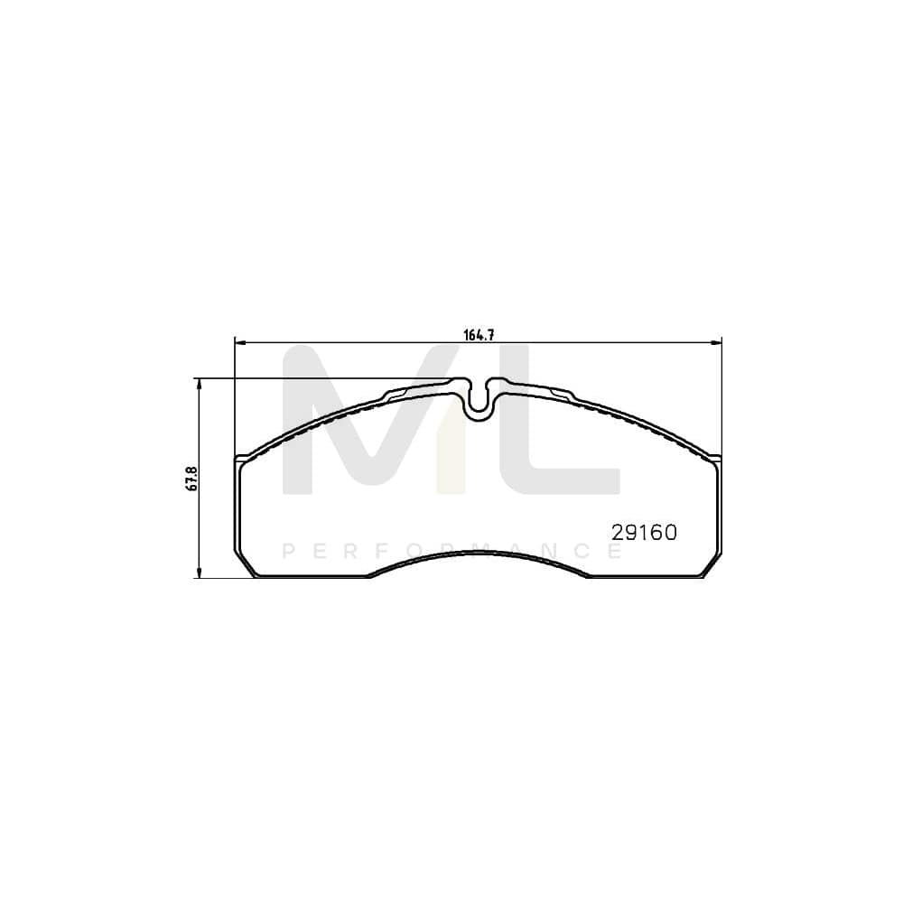 Hella 8DB 355 020-701 Brake Pad Set For Nissan Cabstar E Platform / Chassis (Tl_, Vl_) Prepared For Wear Indicator, With Accessories | ML Performance Car Parts