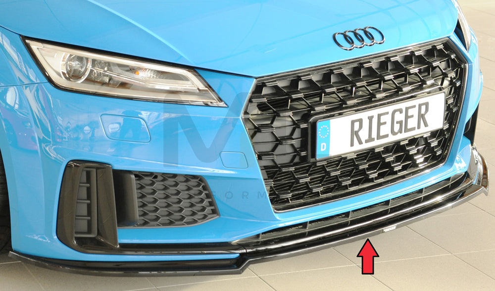 Rieger 00088188 Audi 8J-FV 8S Front Splitter (TT & TTS) 1 | ML Performance UK Car Parts