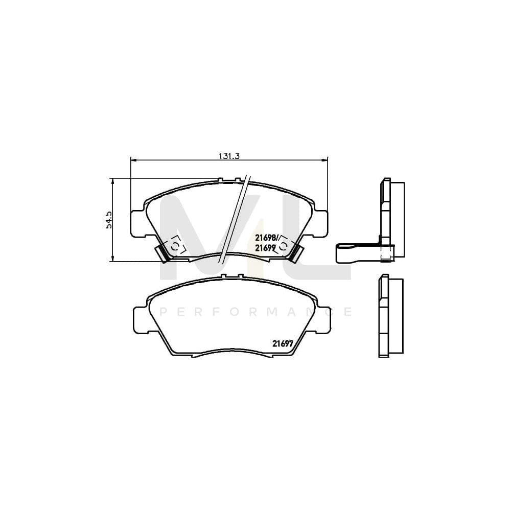 Hella 8DB 355 016-521 Brake Pad Set With Acoustic Wear Warning | ML Performance Car Parts