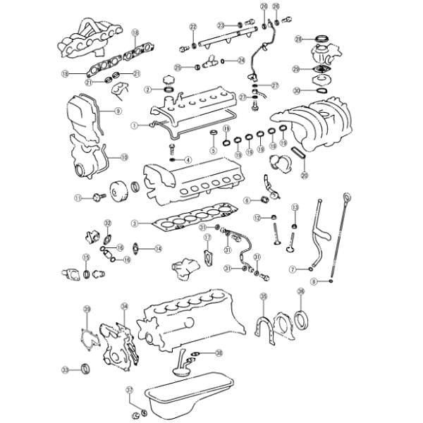 Genuine Lexus 04111-46102 IS200 Phase 1 Engine Overhaul Gasket Kit