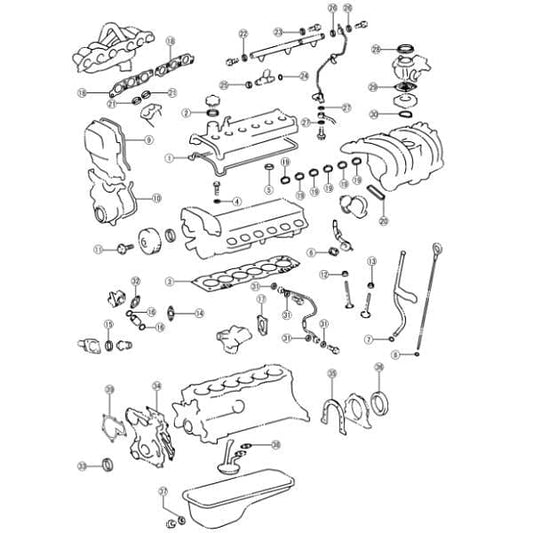 Genuine Lexus 04111-46102 IS200 Phase 1 Engine Overhaul Gasket Kit