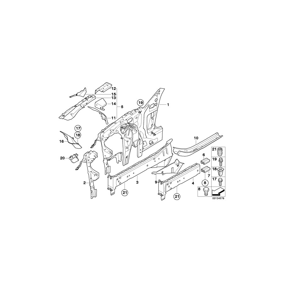 Genuine BMW 41117121529 E63 E60 Repair Element, Engine Subframe, Lower (Inc. 535i, 645Ci & 525i) | ML Performance UK Car Parts