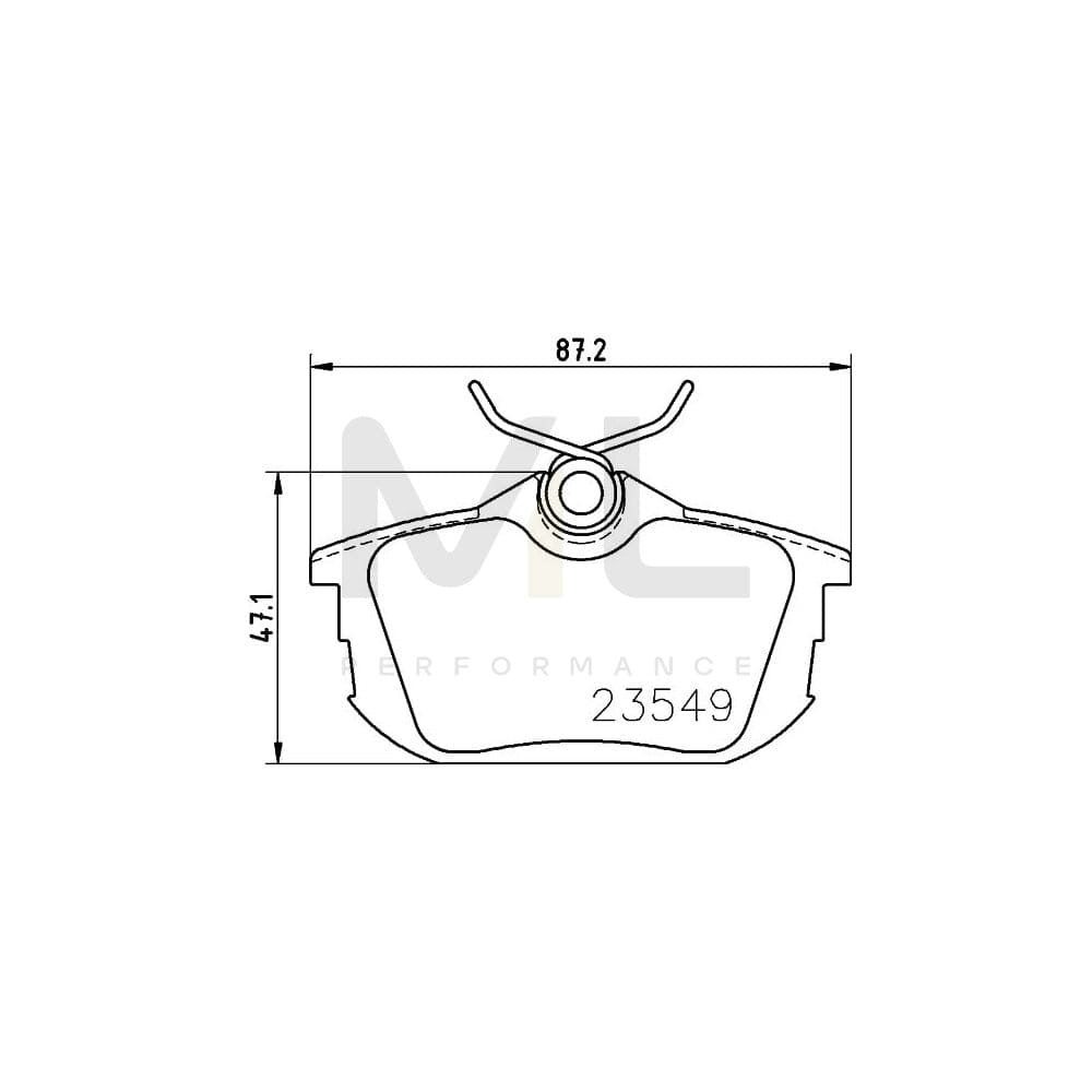 Hella 8DB 355 018-271 Brake Pad Set With Acoustic Wear Warning, With Brake Caliper Screws | ML Performance Car Parts