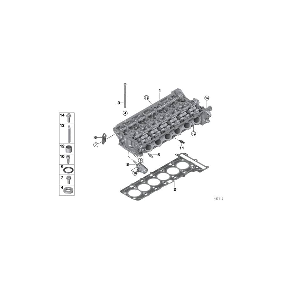 Genuine BMW 11127934494 G15 G05 G07 Cylinder Head With Valve Gear (Inc. 745Le, X6 40iX & X5 40i) | ML Performance UK Car Parts