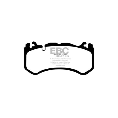 EBC PD03KF1405 Mercedes-Benz X/W166 C292 Yellowstuff Front Brake Pad & Plain Disc Kit - TRW Caliper 2 | ML Performance UK Car Parts