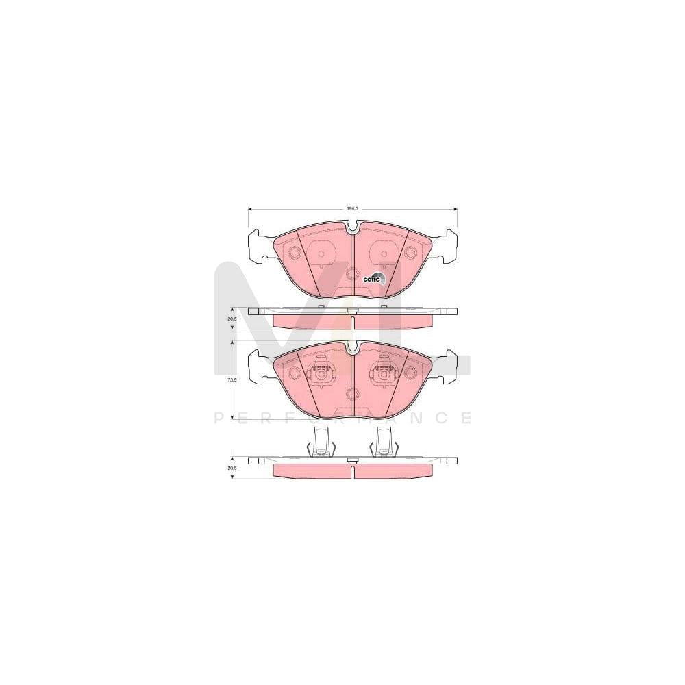 TRW Cotec Gdb1285 Brake Pad Set Prepared For Wear Indicator | ML Performance Car Parts