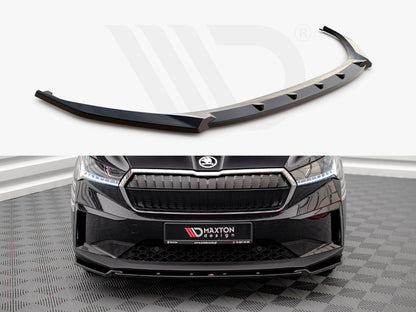 Maxton Design SK-EN-1-FD2T Front Splitter V.2 Skoda Enyaq IV (2020-) | ML Performance UK Car Parts