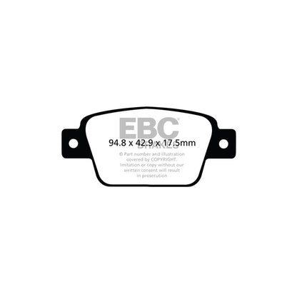 EBC PD06KR131 Chrysler Fiat Lancia Greenstuff Rear Brake Pad & USR Disc Kit - Bosch Caliper (Inc. Delta & Bravo) 2 | ML Performance UK Car Parts