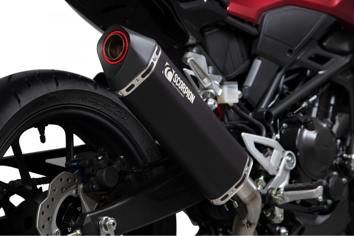 Scorpion RHA185BCER Honda CB300 R Serket Parallel Slip-On - Black Ceramic Coated Sleeve | ML Performance UK UK