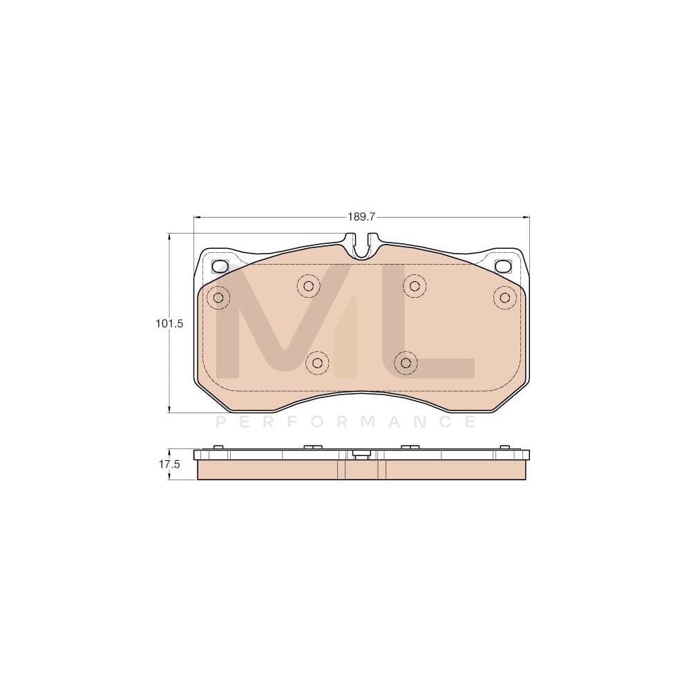 TRW Gdb1996 Brake Pad Set Cotec, Prepared For Wear Indicator | ML Performance Car Parts