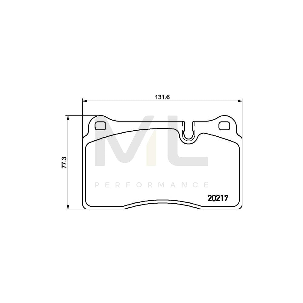 Hella 8DB 355 013-201 Brake Pad Set For Land Rover Range Rover Prepared For Wear Indicator | ML Performance Car Parts