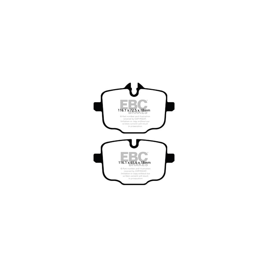 EBC PD06KR396 BMW Greenstuff Rear Brake Pad & USR Disc Kit - TRW Caliper 2 | ML Performance UK Car Parts