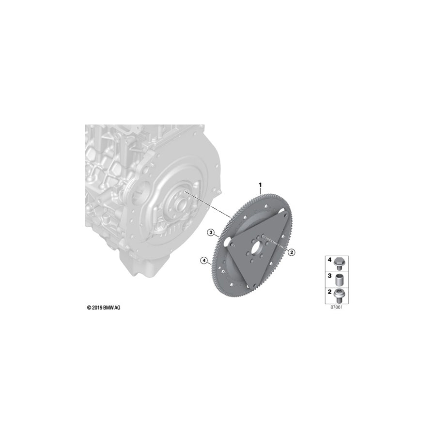 Genuine BMW 11227508352 E46 Flywheel Automatic (Inc. 318i, 318ti & 316i) | ML Performance UK Car Parts