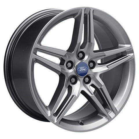 GENUINE FORD 2179552 MUSTANG ALLOY WHEEL 19" FRONT, 5 X 2-SPOKE DESIGN, FORGED SILVER | ML Performance UK