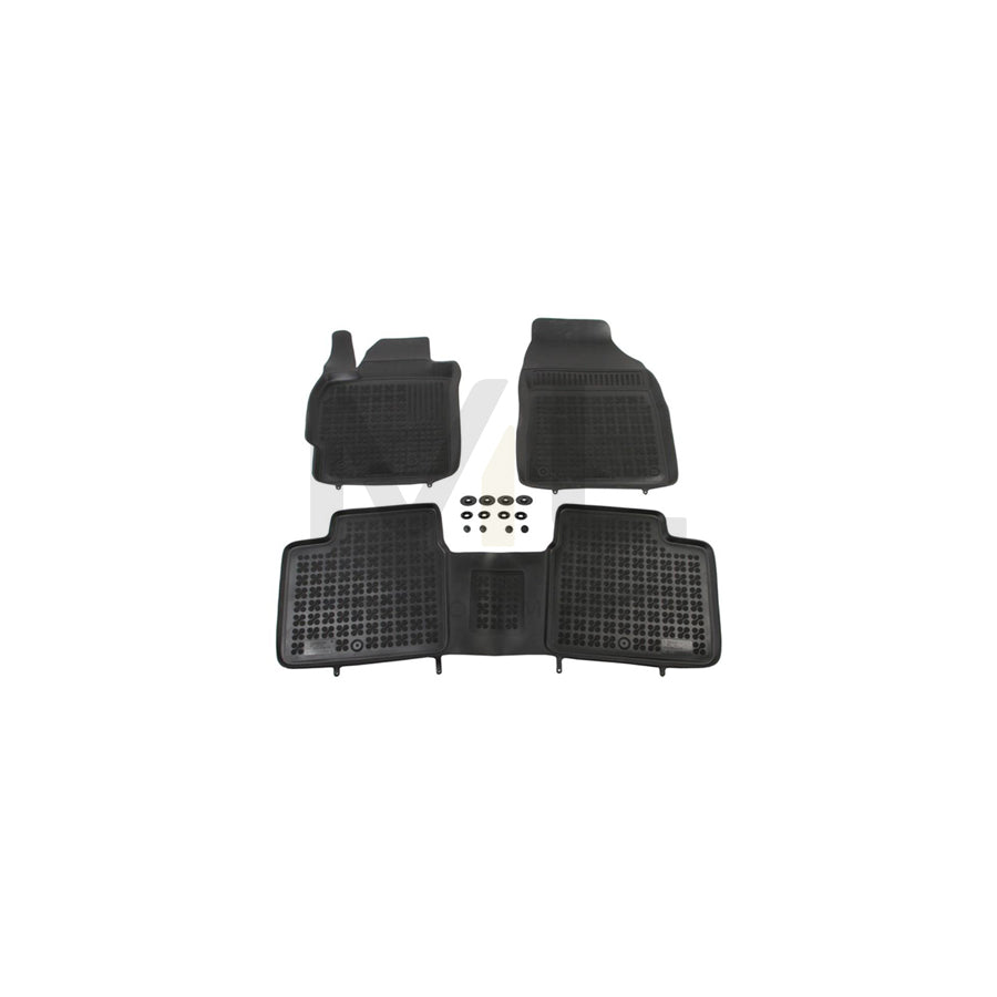 REZAW PLAST Tailored 201426 Floor mat set for TOYOTA Corolla XI Saloon (E180) Elastomer, Front and Rear, Quantity: 3, Black | ML Performance Car Parts