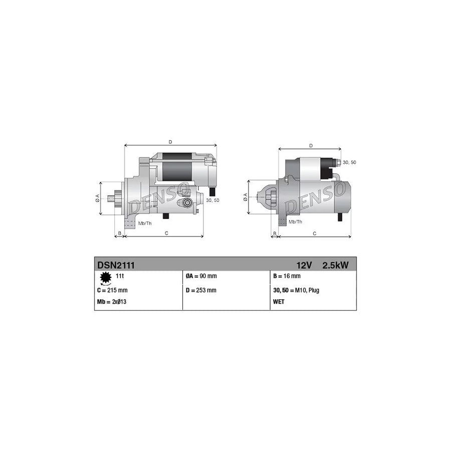 Denso DSN2111 Dsn2111 Starter Motor For Nissan Sunny | ML Performance UK