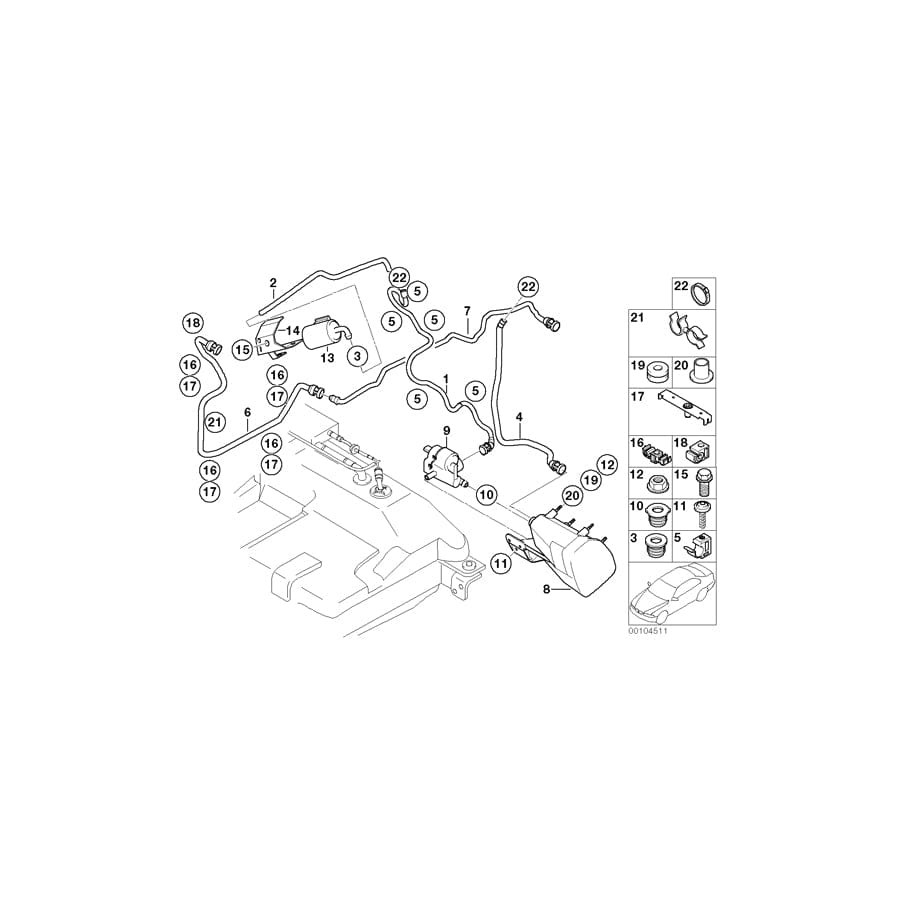 Genuine BMW 16131184577 E52 Scavenging Line Rear (Inc. ALPINA V8 & Z8) | ML Performance UK Car Parts