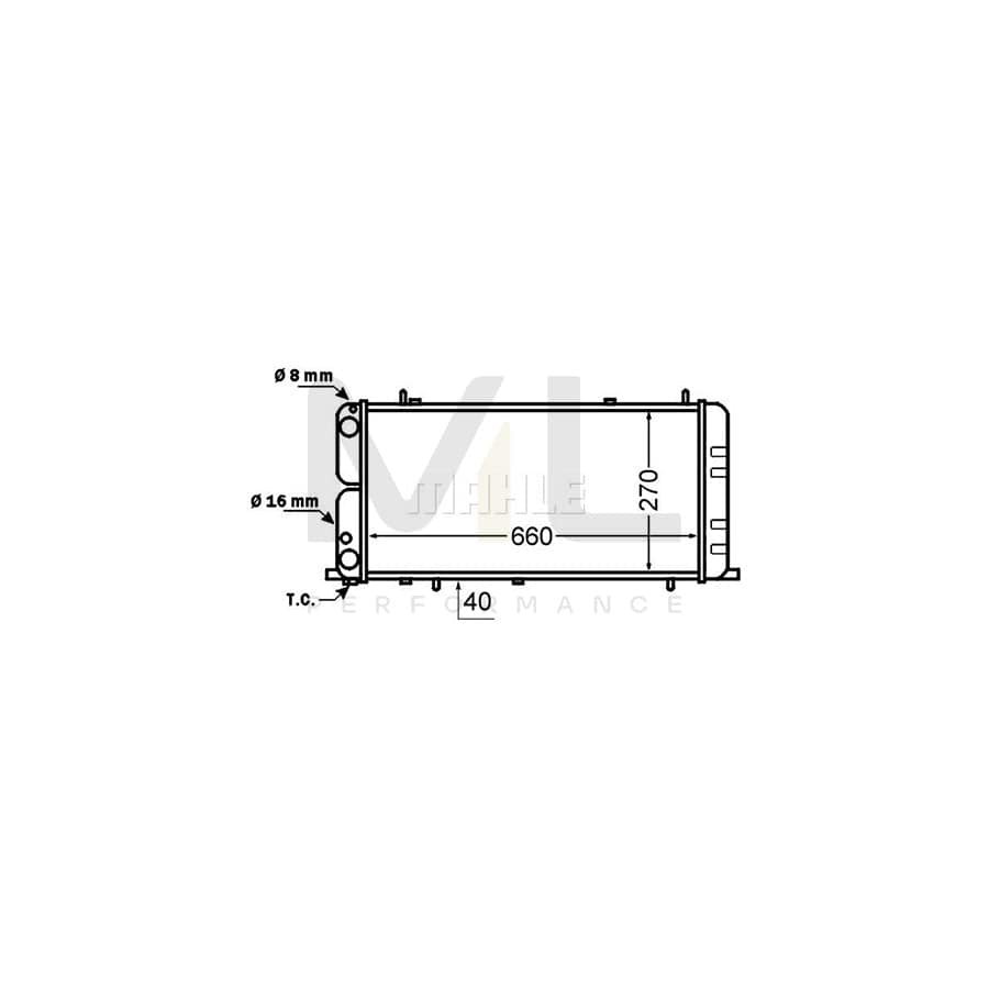 MAHLE ORIGINAL CR 140 000S Engine radiator for AUDI 100 Mechanically jointed cooling fins | ML Performance Car Parts