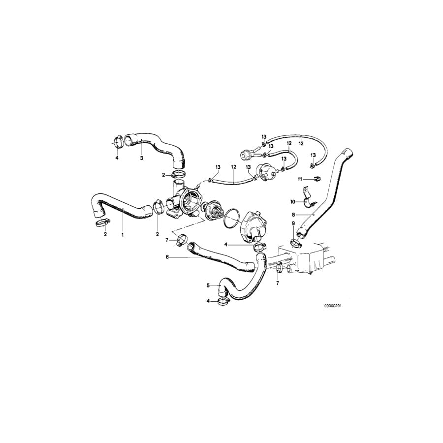 Genuine BMW 11531268032 E21 Water Hose (Inc. 320 & 323i) | ML Performance UK Car Parts