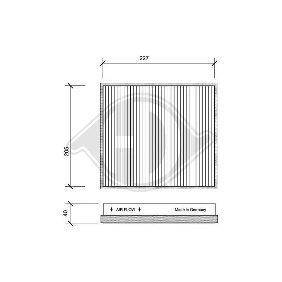 DIEDERICHS DCI1083 Pollen Filter Suitable For Mercedes-Benz Ml-Class (W163) | ML Performance UK Car Parts