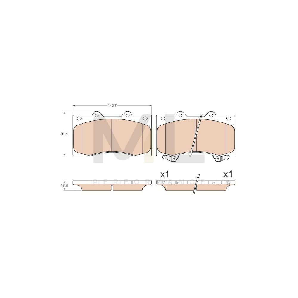 TRW Gdb3560 Brake Pad Set For Nissan Patrol Vi (Y62) With Acoustic Wear Warning | ML Performance Car Parts