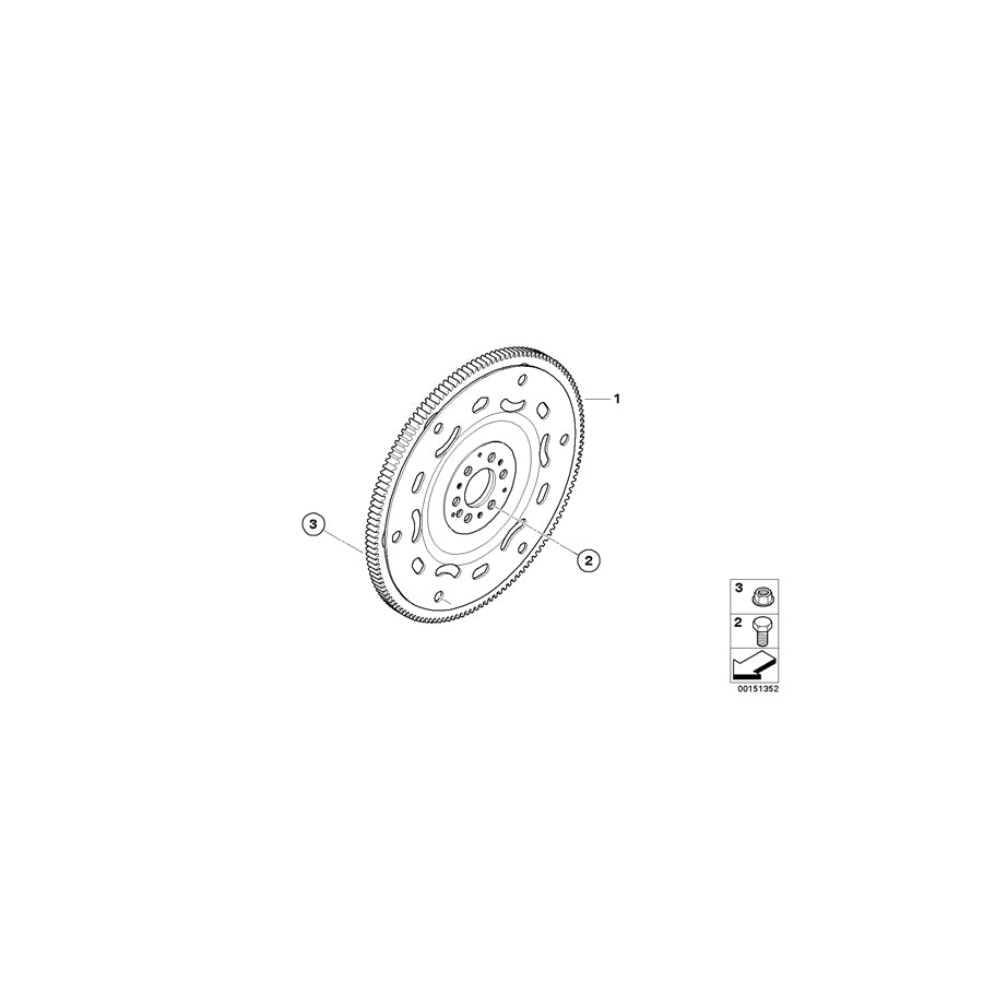 Genuine BMW 11227799634 R56 Flywheel Automatic (Inc. Cooper D) | ML Performance UK Car Parts