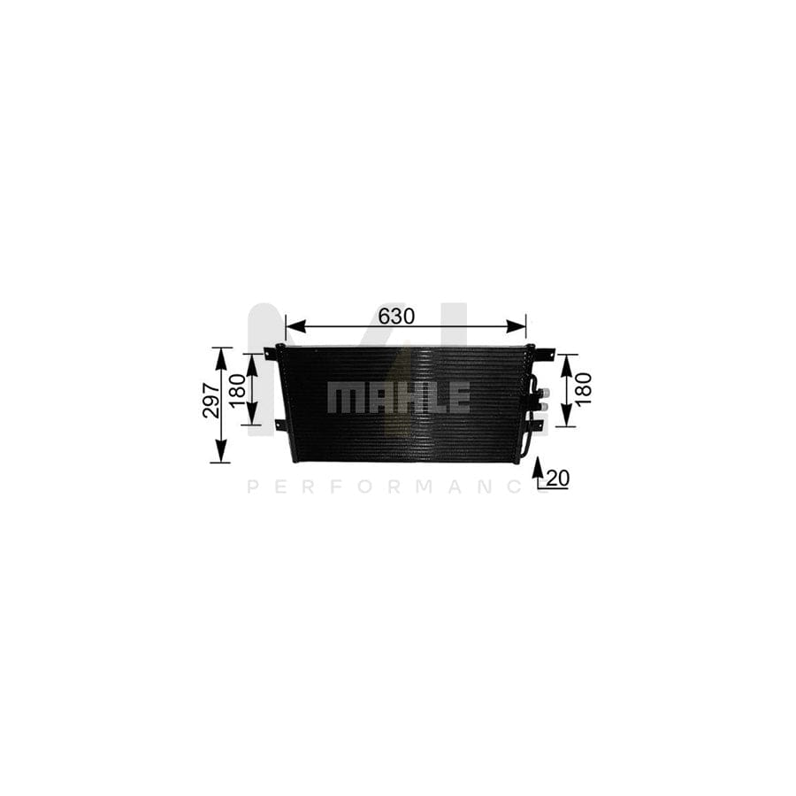 MAHLE ORIGINAL AC 217 000S Air conditioning condenser for VW TRANSPORTER without dryer, for vehicles with short front | ML Performance Car Parts