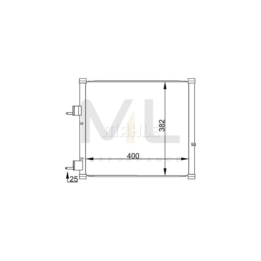 MAHLE ORIGINAL AC 184 000S Air conditioning condenser without dryer | ML Performance Car Parts