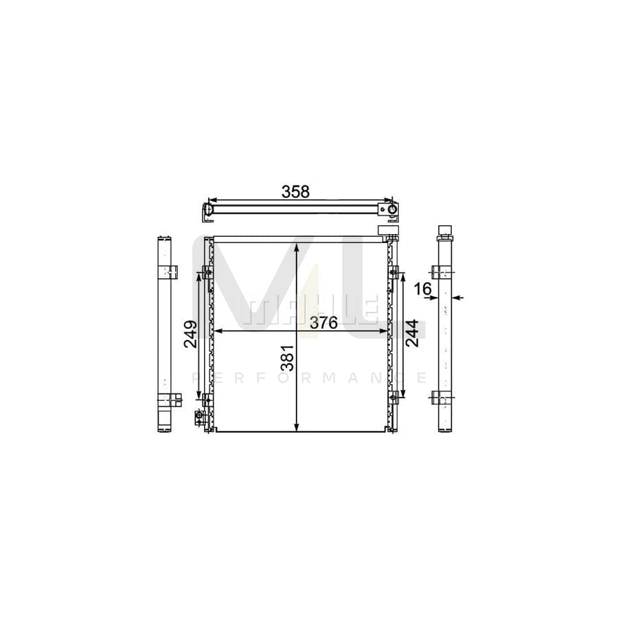 MAHLE ORIGINAL AC 470 000S Air conditioning condenser without dryer | ML Performance Car Parts