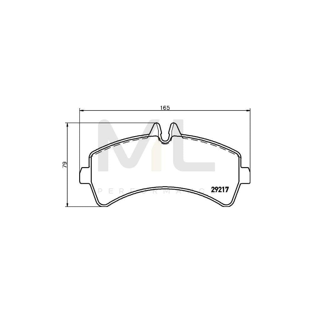 Hella 8DB 355 005-541 Brake Pad Set Prepared For Wear Indicator, With Brake Caliper Screws | ML Performance Car Parts