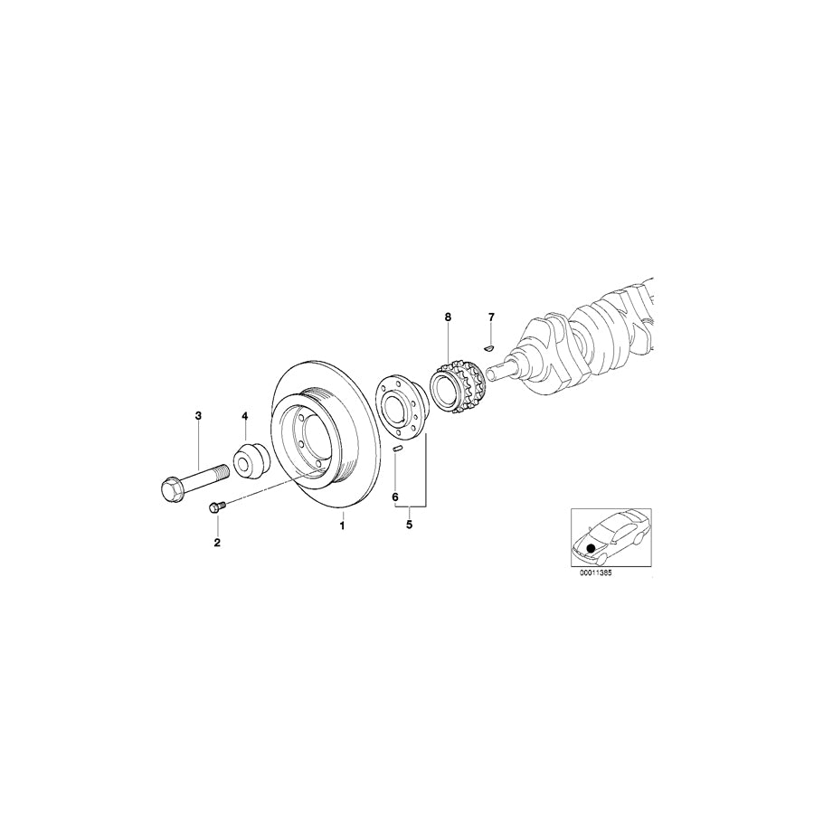 Genuine BMW 11231436307 E46 Vibration Damper (Inc. 320i, 328i & 323i) | ML Performance UK Car Parts