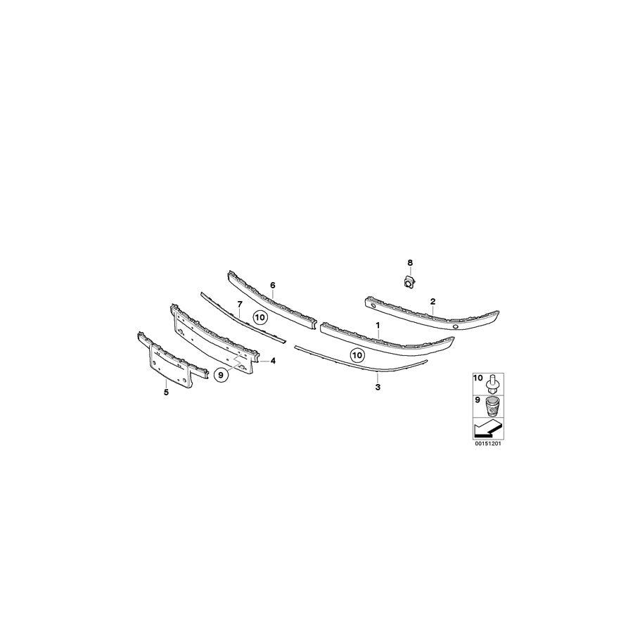 Genuine BMW 51117135557 E65 E66 E67 Finisher, Protective Moulding, Left CHROMLINE (Inc. 730i, 730Ld & Alpina B7) | ML Performance UK