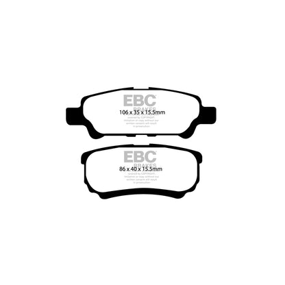 EBC PD08KR142 Chrysler Dodge Jeep Yellowstuff Rear Brake Pad & USR Disc Kit (Inc. Sebring, Caliber & Compass) 2 | ML Performance UK Car Parts