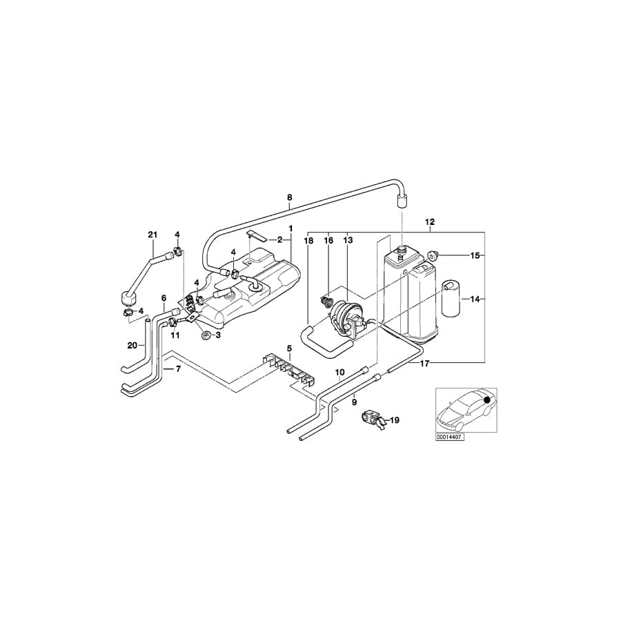 Genuine BMW 16131183597 E39 E38 Pressure Hose Assy (Inc. 740iL, 740iLP & 740i) | ML Performance UK Car Parts