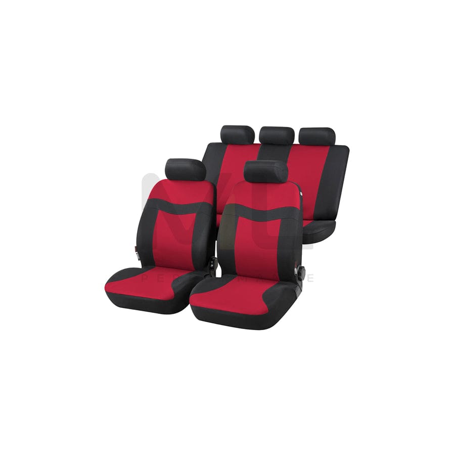 WALSER Rockford 13415 Car seat cover Red, Polyester, Front and Rear | ML Performance Car Parts