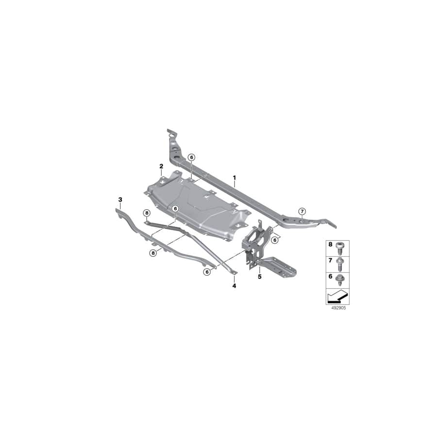 Genuine BMW 51647436785 G29 V-Brace For Front Panel (Inc. Z4) | ML Performance UK Car Parts