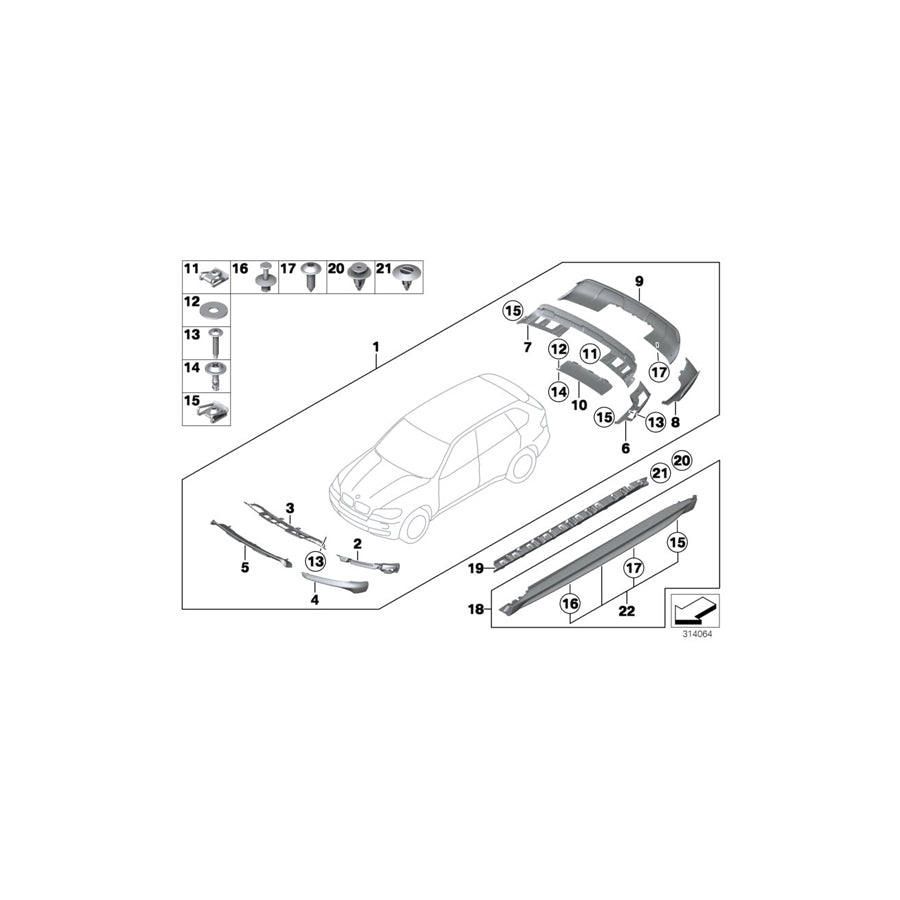 Genuine BMW 51110413817 E70 Trim Piece, Right Front ERSATZ (Inc. X5 3.0sd, X5 3.5d & X5 4.8i) | ML Performance UK